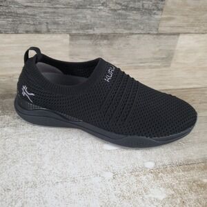 KURU Stride Womens Slip On Shoes Sz 8.5 Running Jet Black Slate Sneakers